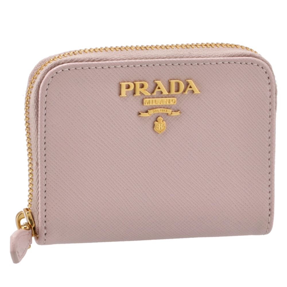 PRADA Saffiano Leather Coin Purse Pink